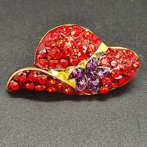 Red H'attitude Brooch.